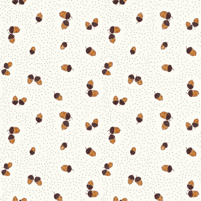 Scattered acorn blender — Brown on white