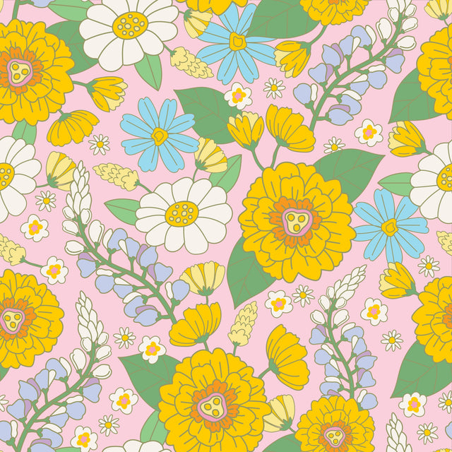Colourful Retro Marigold Garden — Multi