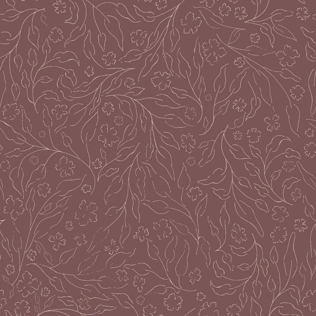 Lingering Silhouettes, botanical — Burgundy