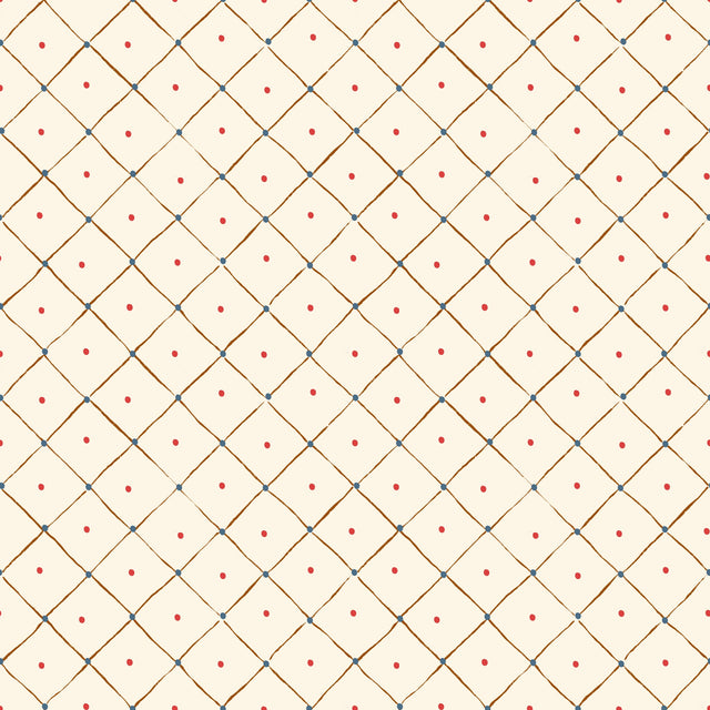 Red and brown on white cream