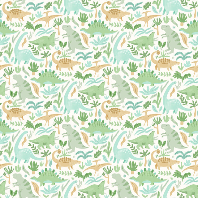 Cute Watercolour Dinosaurs — Cream